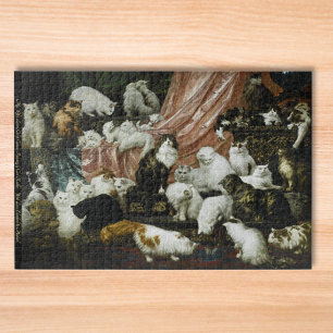 Quebra-cabeça 42 Gatos E Gatinhos Vintage Pintura De Crianças D