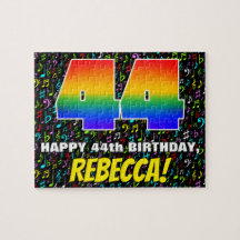 44 Birthday — Símbolos de Música Coloridos e Diver