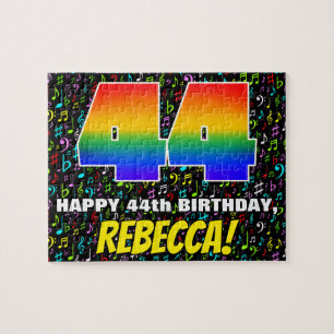 Quebra-cabeça 44 Birthday — Símbolos de Música Coloridos e Diver