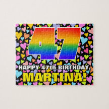 47.o aniversário — Formas cardíacas divertidas e a