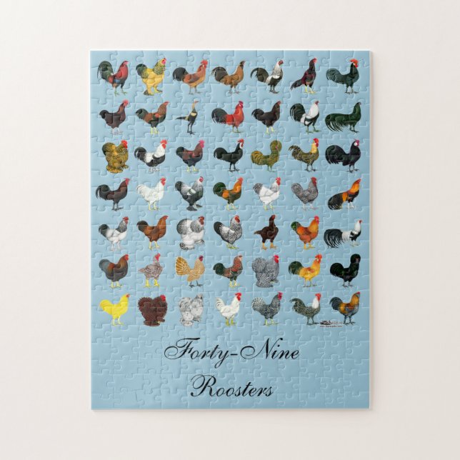 Quebra-cabeça 49 galos (Vertical)