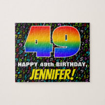 49.o aniversário — Símbolos musicais divertidos e 