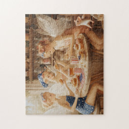 Quebra-cabeça 4th of July Fairy Patriotic Cottagecore Kitchen