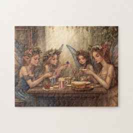 Quebra-cabeça 4th of July Fairy Tea Vintage Cottagecore Patrioti