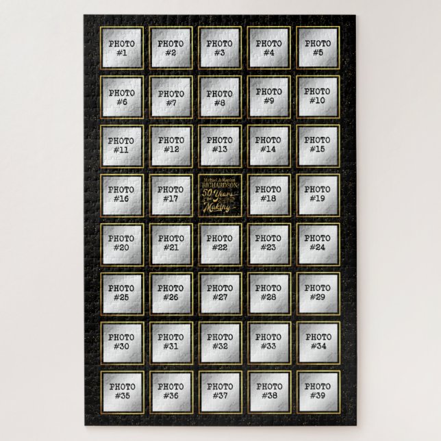 Quebra-cabeça 50 anos no Fazer, 39 fotos de aniversário (Vertical)