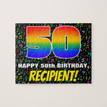 50.o aniversário — Símbolos musicais divertidos e 
