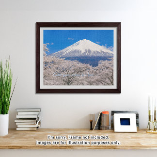Quebra-cabeça [520] Mt.Fuji – A White Peak Floating in Blossoms