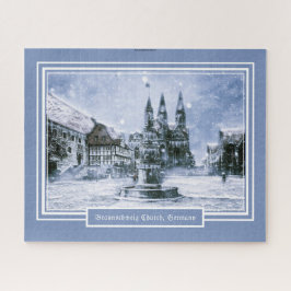 Quebra-cabeça 520 peças da Igreja Braunschweig Snowy de inverno