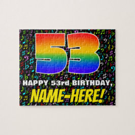 Quebra-cabeça 53.o aniversário — Símbolos musicais divertidos e