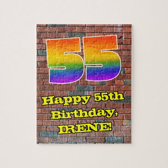 Quebra-cabeça 55.o Aniversário: Arco-Íris 55 inspirado em Grafit (Vertical)