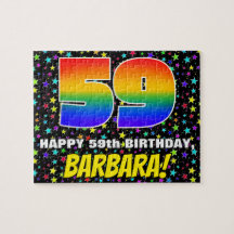 59º Aniversário — Padrão Colorido e Divertido de S