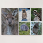 Quebra-cabeça 5 em 1 Animais da Austrália, 1014 pedaços<br><div class="desc">Consegue montar? Peças pequenas fazem uma figura. E neste caso, 5 imagens fazem a grande imagem! Você não tem um, não dois, não três, não quatro, mas cinco quebra-cabeça de quebra-cabeça em um! Esta quebra-cabeça única de quebra-cabeça mostra imagens de proximidade da icônica e surpreendente vida selvagem australiana: A Cinza...</div>
