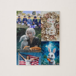 Quebra-cabeça 5 fotos personalizam quebra-cabeça, fotos de colag