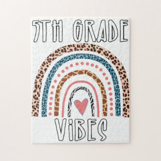 Quebra-cabeça 5 Grau Vibes Apenas Zebra Girafa Cheetah Rainbow