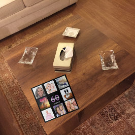 Quebra-cabeça 60º aniversário 60 foto colagem negra