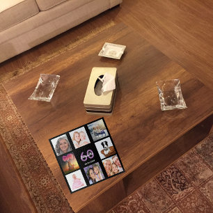 Quebra-cabeça 60º aniversário 60 foto colagem negra