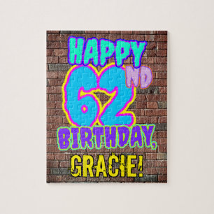 Quebra-cabeça 62º aniversário ~ Divertido, Grafite Urbano Inspir