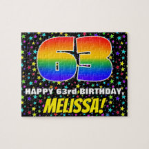 63.º aniversário — Diversão, Colorida, Padrão de C