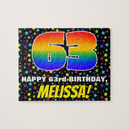 Quebra-cabeça 63.º aniversário — Diversão, Colorida, Padrão de C
