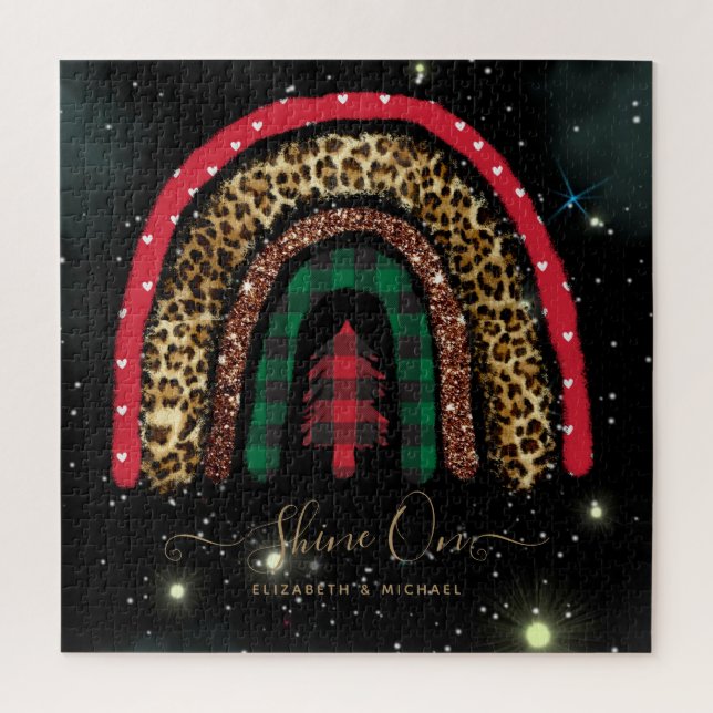 Quebra-cabeça 676 Piece JIGSAW Natal Rainbow Ji Personalizado (Vertical)