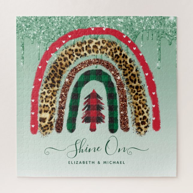 Quebra-cabeça 676 Piece JIGSAW Natal Rainbow Ji Personalizado (Vertical)