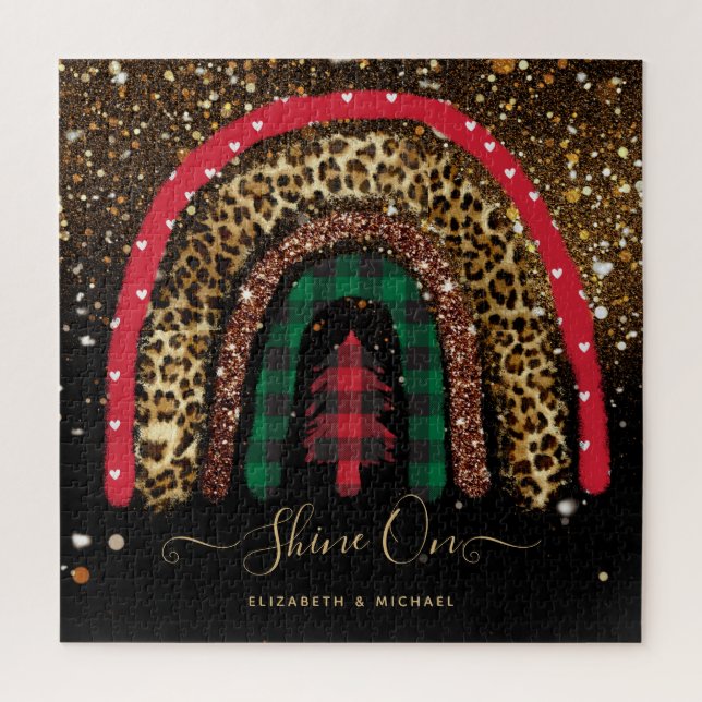 Quebra-cabeça 676 Piece JIGSAW Natal Rainbow Personalizado (Vertical)