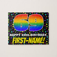 69.o aniversário — Diversão, Colorida, Padrão de C