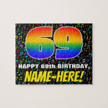 69.o aniversário — Símbolos musicais divertidos e 
