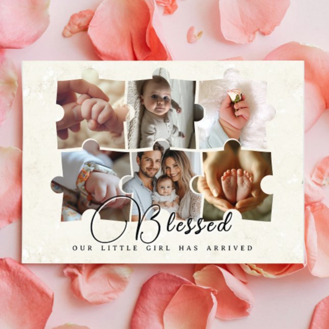 Quebra-cabeça 6 Anúncios de nascimento da Colagem  (Criador carregado)