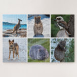 Quebra-cabeça 6 em 1 Animais da Austrália, 1014 pedaços<br><div class="desc">Consegue montar? Peças pequenas fazem uma figura. E neste caso, 6 imagens fazem a grande imagem! Você não tem um, não dois, não três, não quatro, não cinco, mas seis quebra-cabeça de quebra-cabeça em um! Esta quebra-cabeça única de quebra-cabeça mostra imagens de proximidade da icônica e surpreendente vida selvagem australiana:...</div>