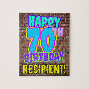 Quebra-cabeça 70 Aniversário ~ Divertido, Grafite Urbano Inspir