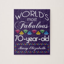 70 Aniversário Mais Fabuloso Gems Coloridas Roxo