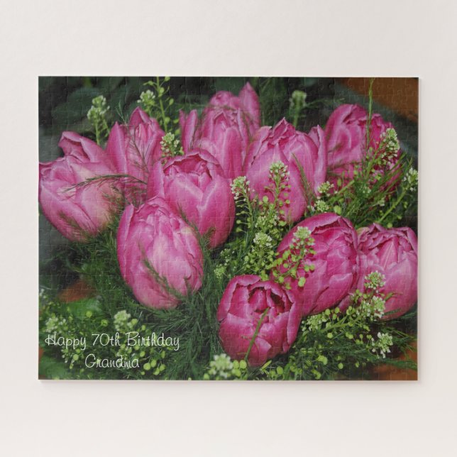 Quebra-cabeça 70 Birthday vovó (Horizontal)