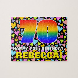 Quebra-cabeça 70 de Aniversário — Diversão, Amores Formas Cardía