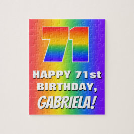 Quebra-cabeça 71 Aniversário da rua: Padrão Divertido e Colorido