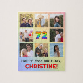 Quebra-cabeça 72º aniversário: Divertido Rainbow #, Personalizad