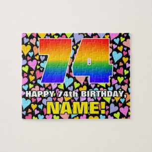 Quebra-cabeça 74.o aniversário — Diversão, Amores Formas Cardíac