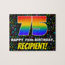 75.o aniversário — Símbolos musicais divertidos e 
