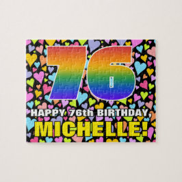 Quebra-cabeça 76.o aniversário — Diversão, Amores Formas Cardíac