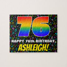 76.o aniversário — Símbolos musicais divertidos e 