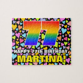 Quebra-cabeça 77.o aniversário — Diversão, Amores Formas Cardíac
