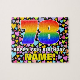 Quebra-cabeça 78.o aniversário — Diversão, Amores Formas Cardíac