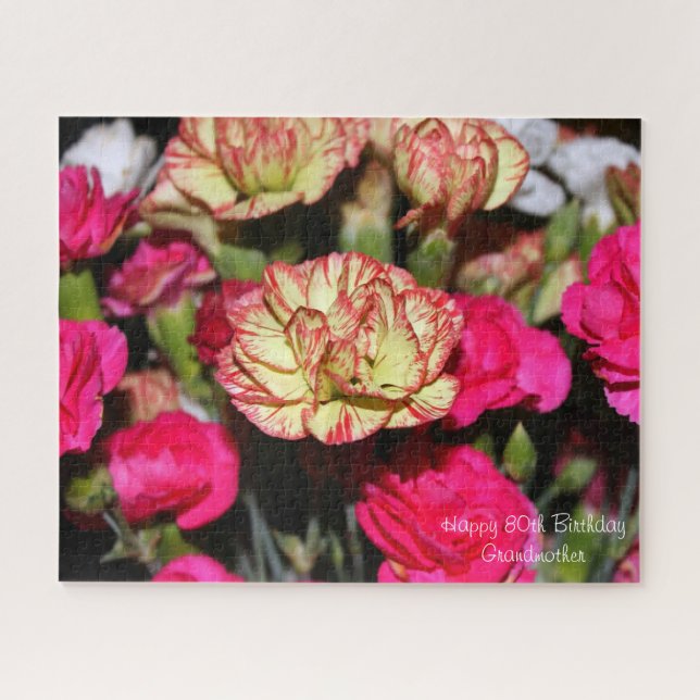 Quebra-cabeça 80 Aniversário vovó. (Horizontal)