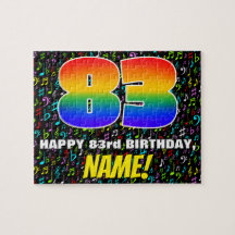 83.o aniversário — Símbolos musicais divertidos e 