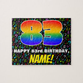 Quebra-cabeça 83.o aniversário — Símbolos musicais divertidos e 