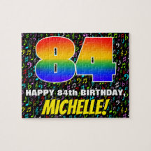 84.o aniversário — Símbolos musicais divertidos e 