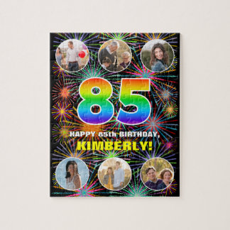 Quebra-cabeça 85.º aniversário: Divertido Rainbow #, Nome Person