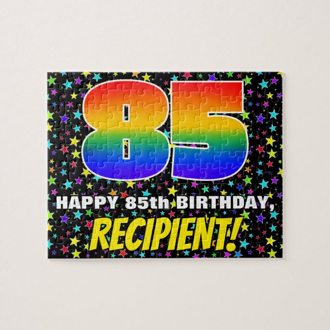 Quebra-cabeça 85.o aniversário — Padrão de campo de estrelas div (Horizontal)