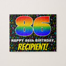 86.o aniversário — Símbolos musicais divertidos e 