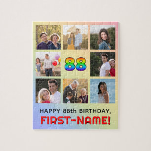 Quebra-cabeça 88º aniversário: Divertido Rainbow #, Personalizad